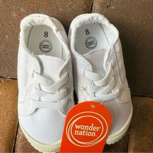 Girls white lace sneakers size 8 toddler